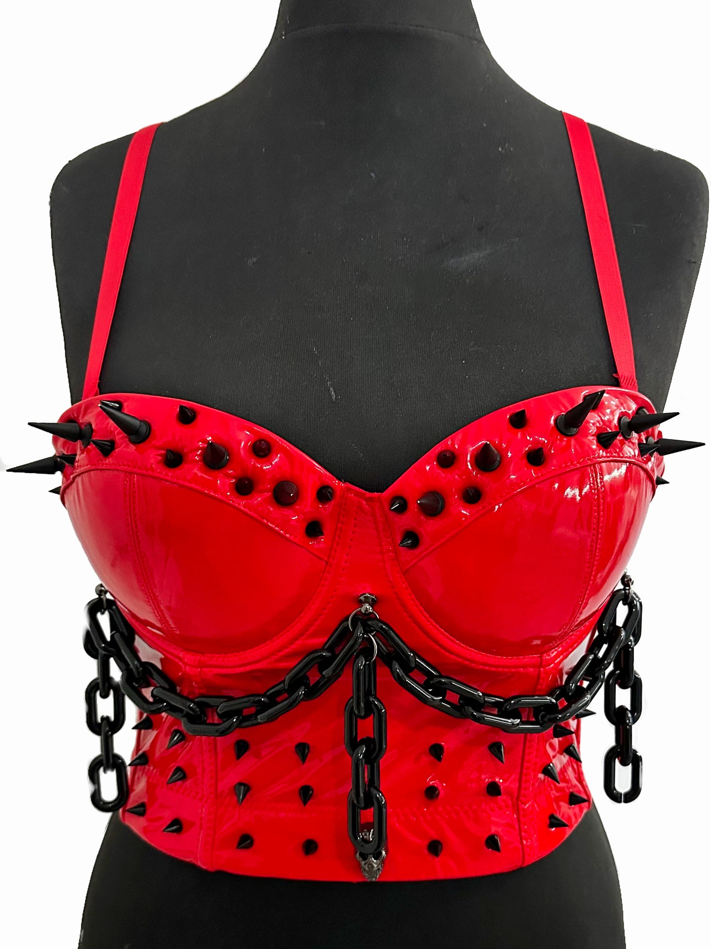 BLACKENED RED BUSTIER