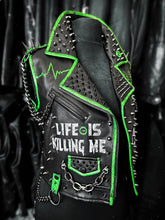 Load image into Gallery viewer, LADIES TYPE O NEGATIVE FAUX LEATHER JACKET
