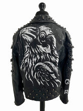 Load image into Gallery viewer, MEN&#39;S EDGAR ALLAN POE THE RAVEN LEATHER JACKET
