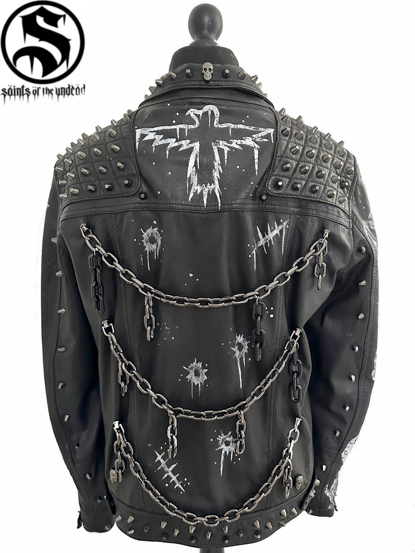 MEN'S THE CROW DEATH IS COMING LEATHER JACKET