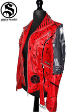 Load image into Gallery viewer, Scream GHOST FACE Red Leather Jacket
