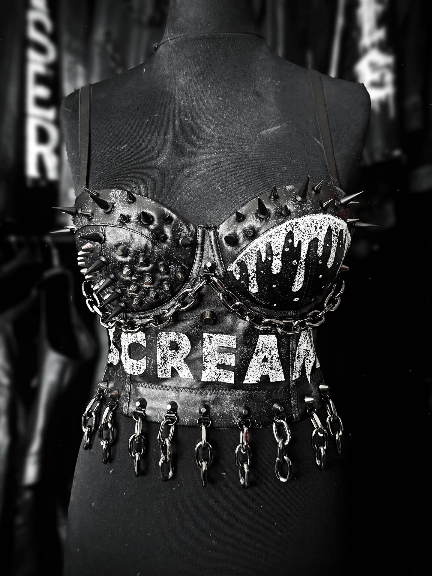 SCREAM SPIKED BUSTIER