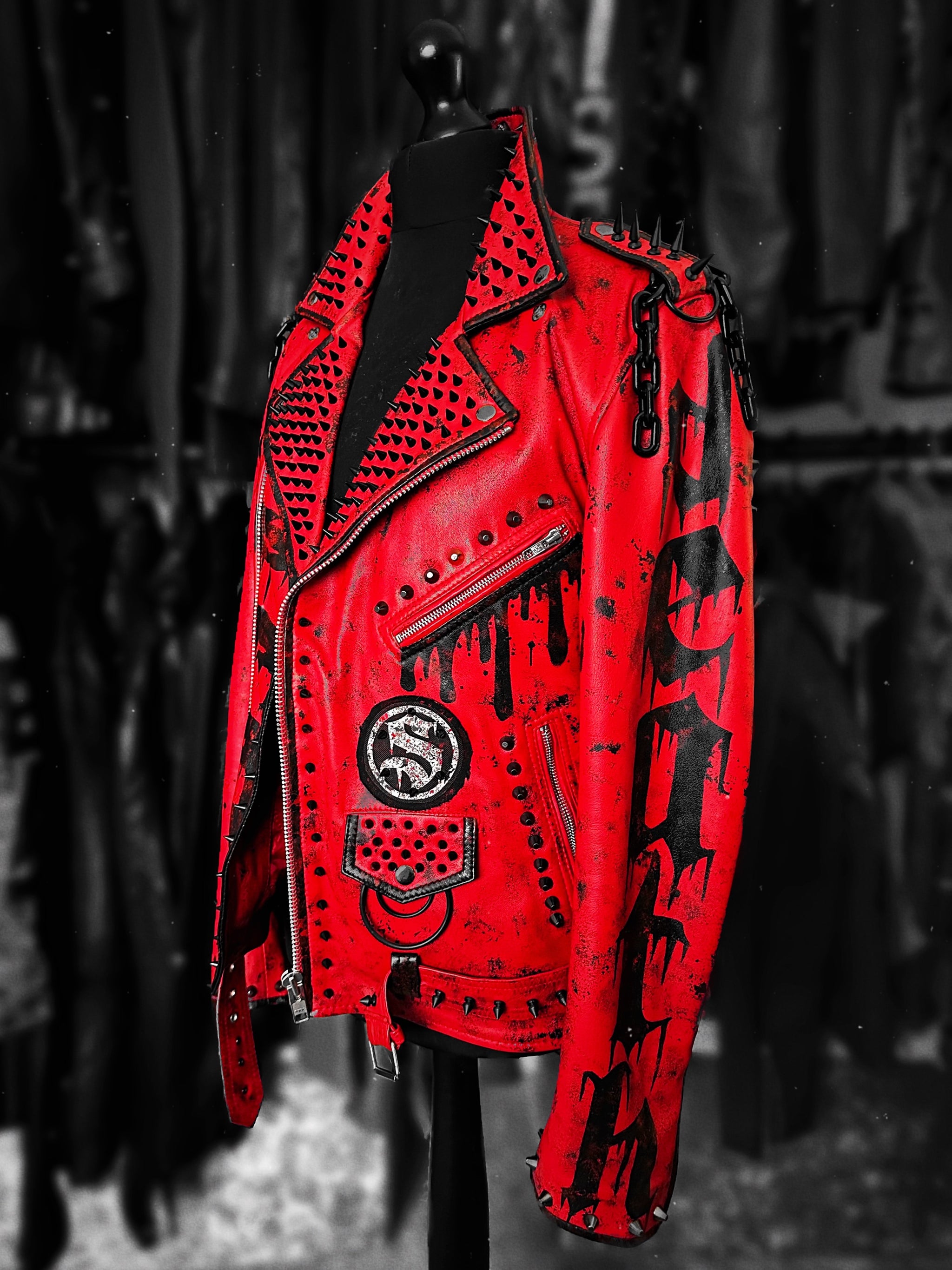 MEN'S THE POISON LEATHER JACKET – Saints of the Undead Clothing