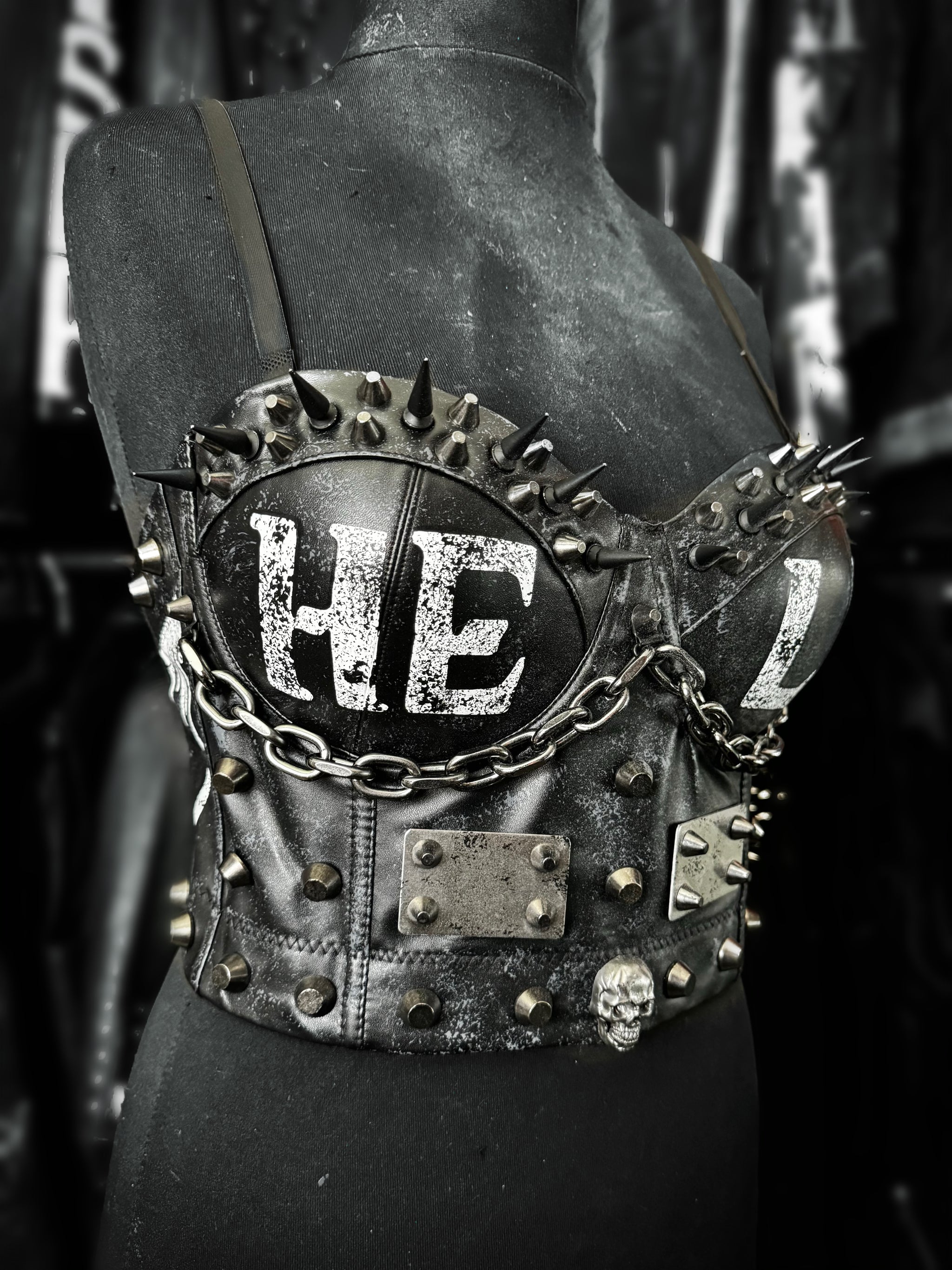 HELLRAISER SPIKED BUSTIER – Saints of the Undead Clothing
