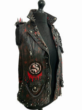 Load image into Gallery viewer, SCREAM SLEEVELESS LEATHER JACKET
