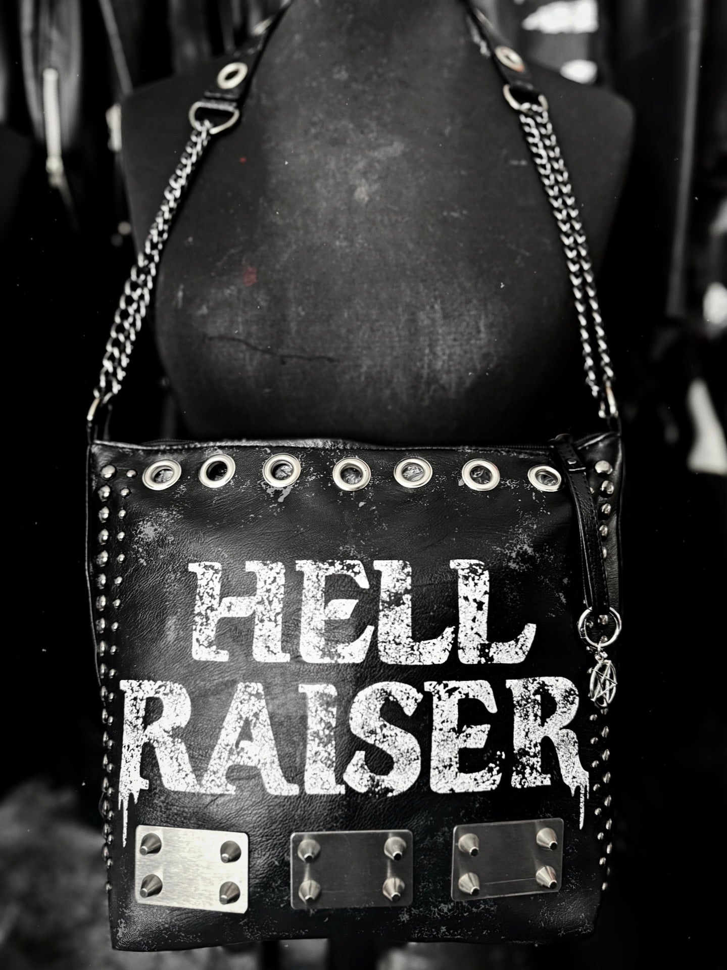 HELLRAISER STUDDED SHOULDER BAG