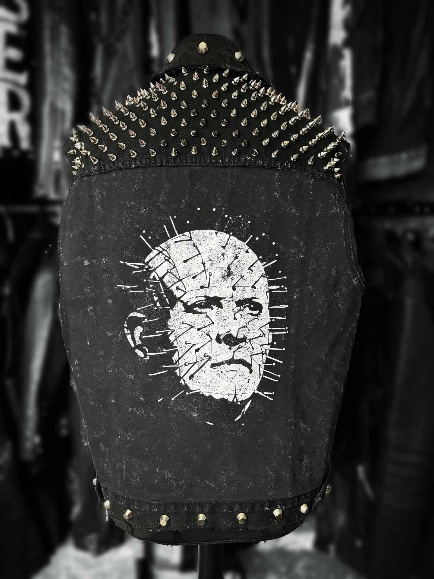 HELLRAISER SPIKED DENIM VEST