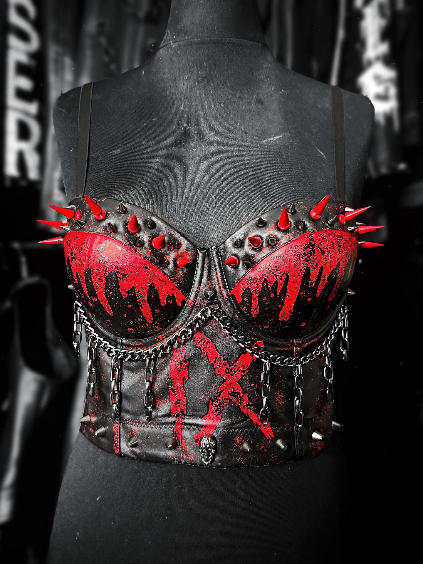 INK IX SPIKED BUSTIER