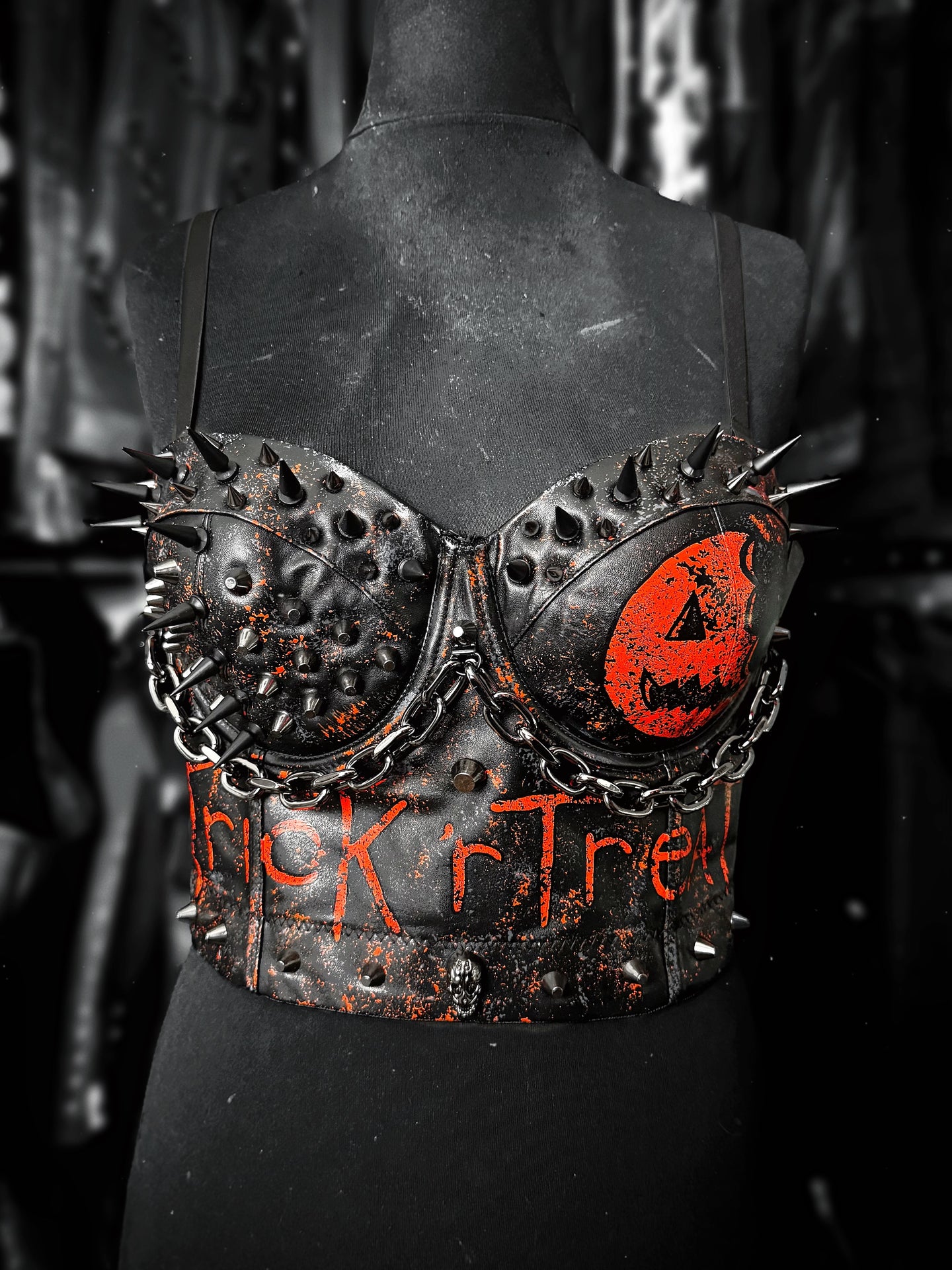 TRICK R TREAT SPIKED BUSTIER