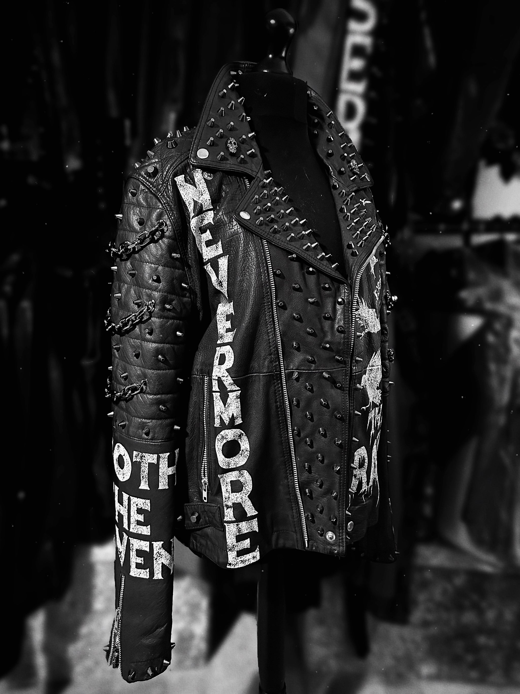 MEN'S EDGAR ALLAN POE THE RAVEN LEATHER JACKET – Saints of