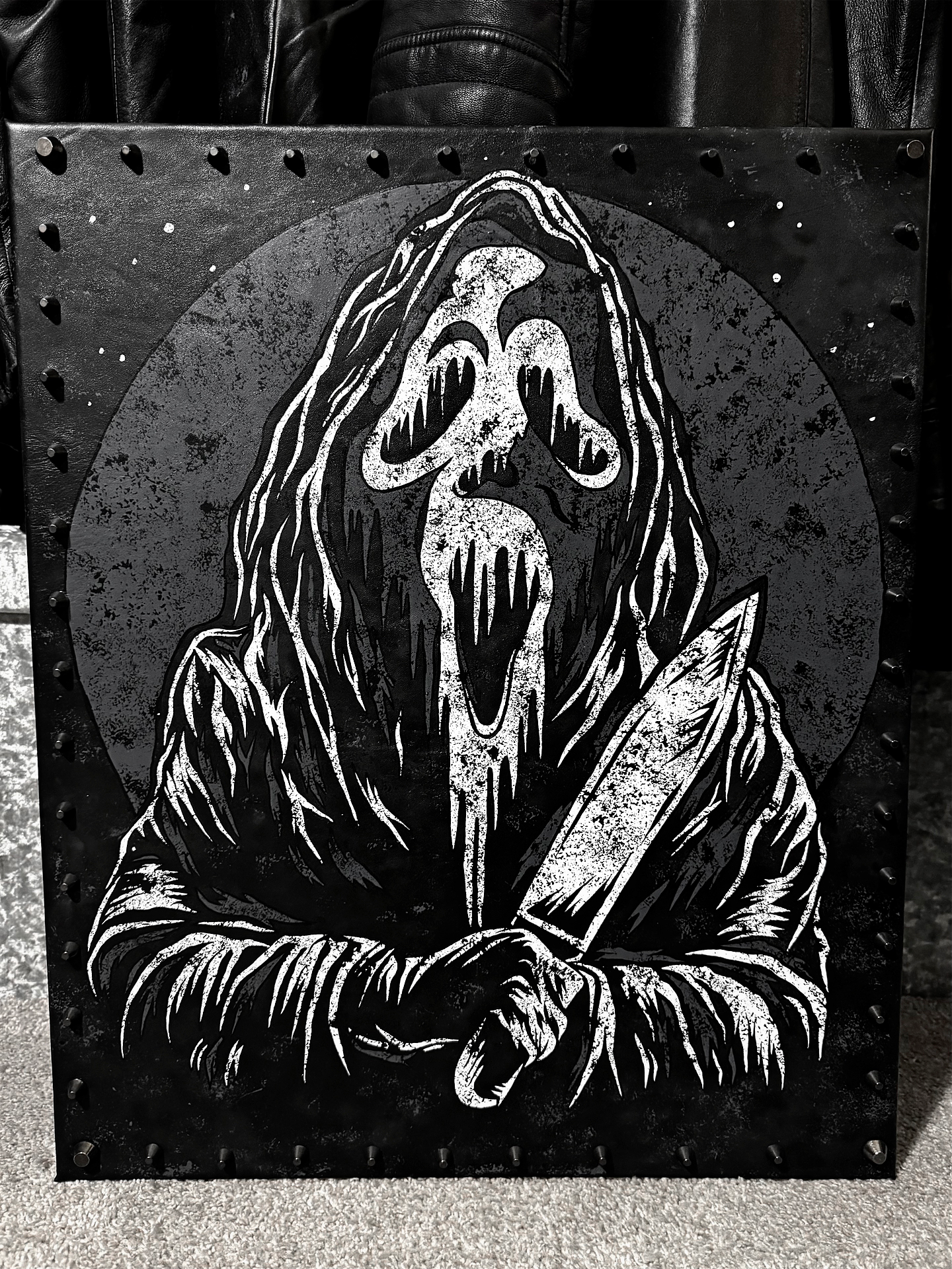 LEATHER ART PRINT - GHOSTFACE