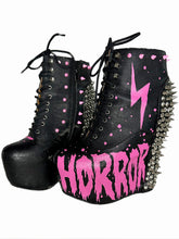 Load image into Gallery viewer, LADIES HORROR SPIKED BOOTS
