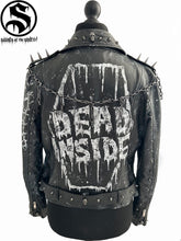 Cargar imagen en el visor de la galería, Ladies Dead Inside Leather Jacket
