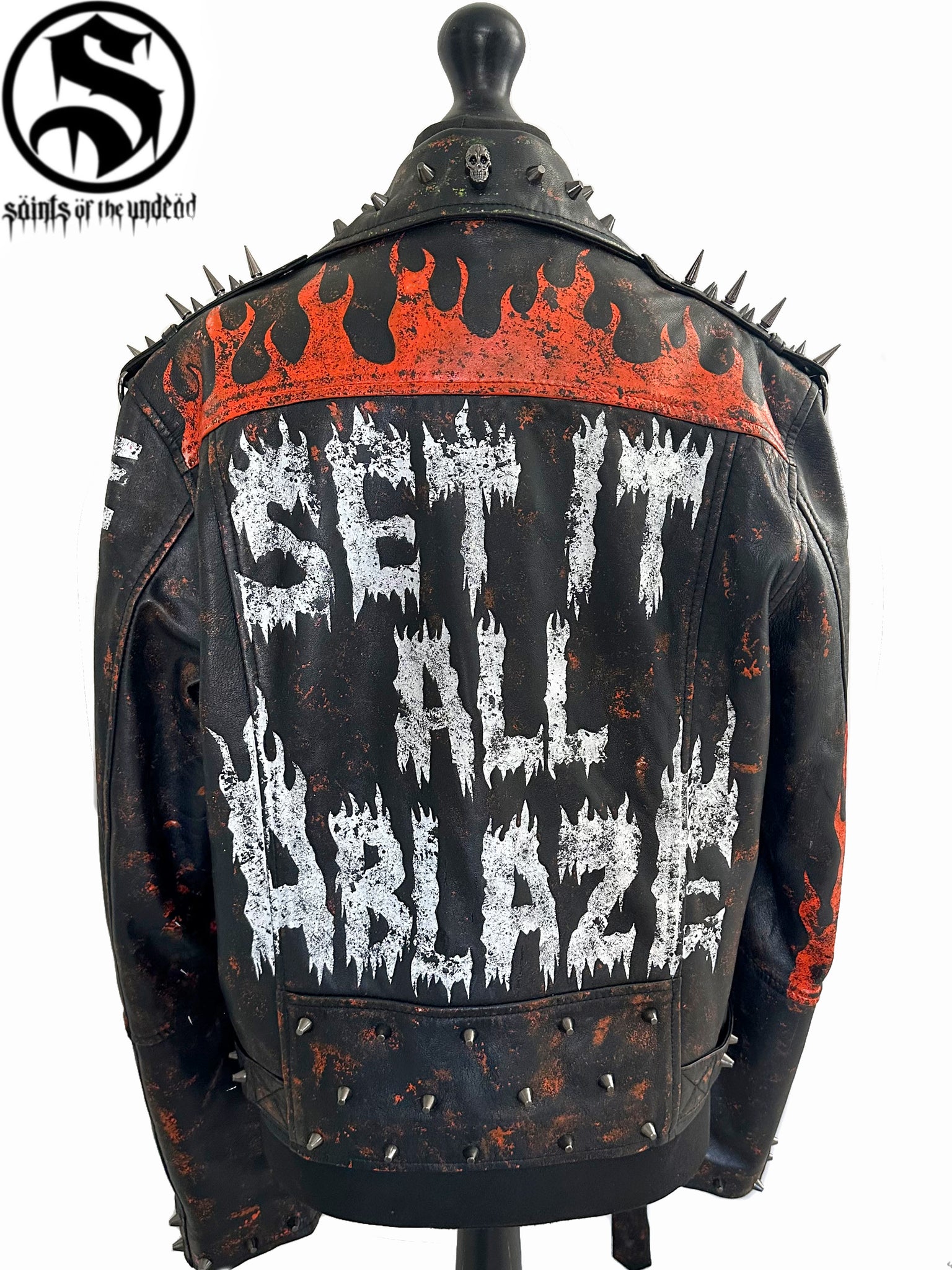 Motionless In White Masterpiece Leather Jacket Saints Of The Undead