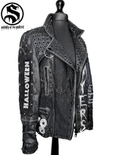 Cargar imagen en el visor de la galería, Men&#39;s Halloween Michael Myers Leather Jacket

