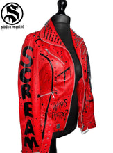 Cargar imagen en el visor de la galería, Scream GHOST FACE Red Leather Jacket
