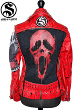 Cargar imagen en el visor de la galería, Scream GHOST FACE Red Leather Jacket
