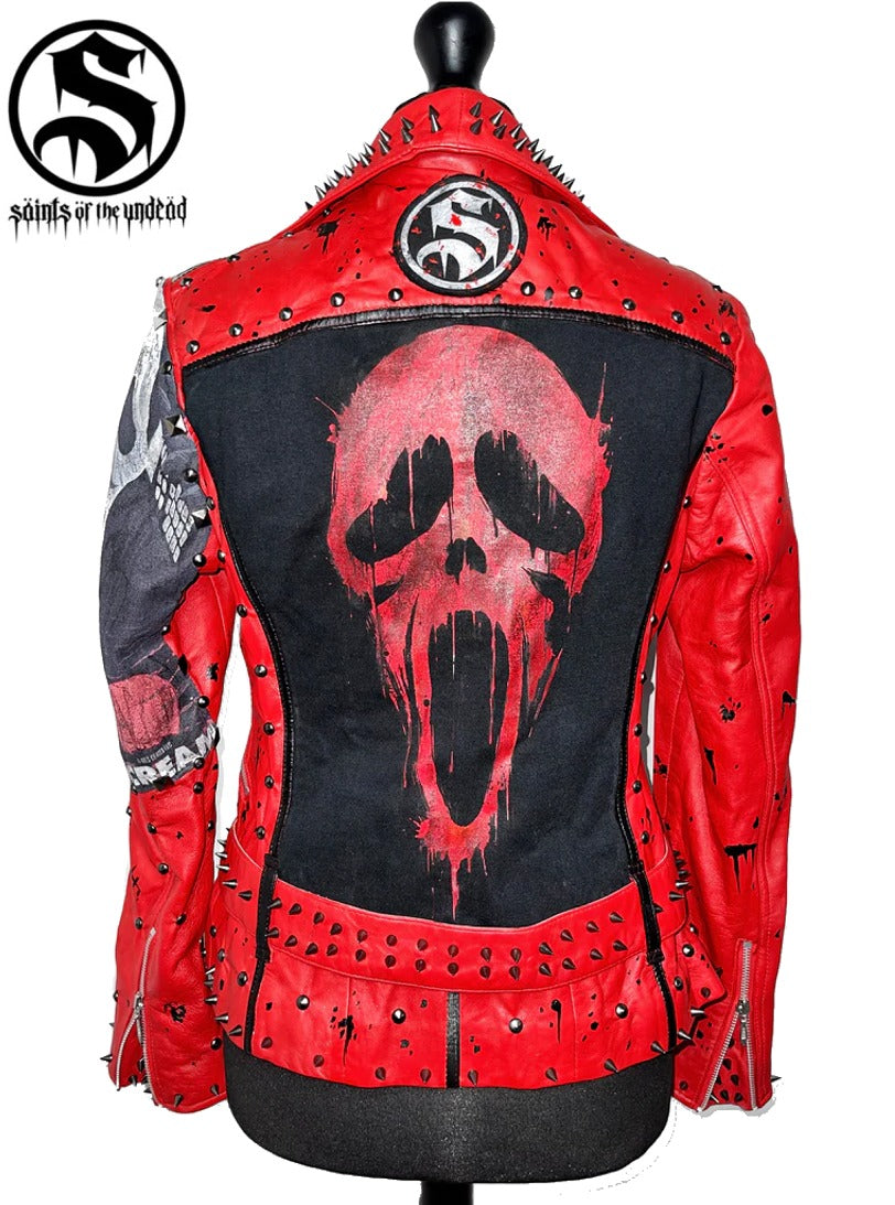 Scream GHOST FACE Red Leather Jacket