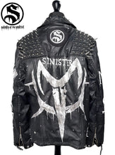 Cargar imagen en el visor de la galería, Men&#39;s Sinister Real Leather Jacket
