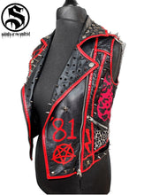 Cargar imagen en el visor de la galería, Ladies &#39;Crüe&#39; Sleeveless Leather Jacket
