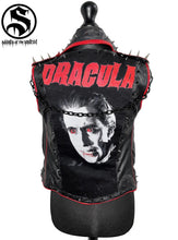 Cargar imagen en el visor de la galería, Ladies Dracula Real Sleeveless Leather Jacket
