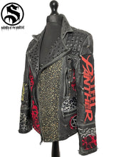 Cargar imagen en el visor de la galería, Men&#39;s Glam Metal Real Leather Jacket

