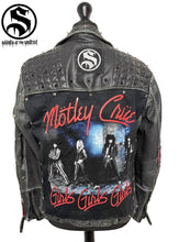 Cargar imagen en el visor de la galería, Men&#39;s Glam Metal Real Leather Jacket
