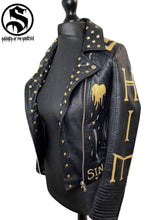 Load image into Gallery viewer, Ladies Heartagram Faux Leather Jacket
