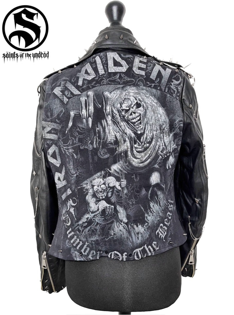 Ladies 666 Maiden Real Leather Jacket