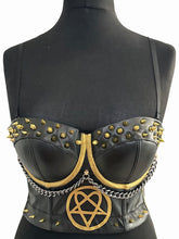 Load image into Gallery viewer, HEARTAGRAM LEATHER BUSTIER
