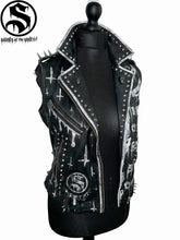 Load image into Gallery viewer, LADIES EVIL REAL LEATHER SLEEVELESS JACKET
